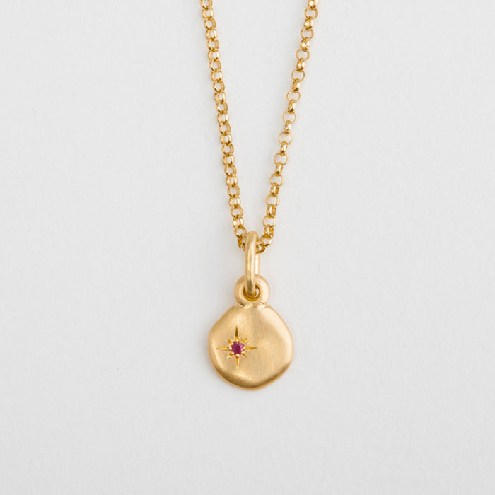 Cloud Pendant with Ruby (Small)