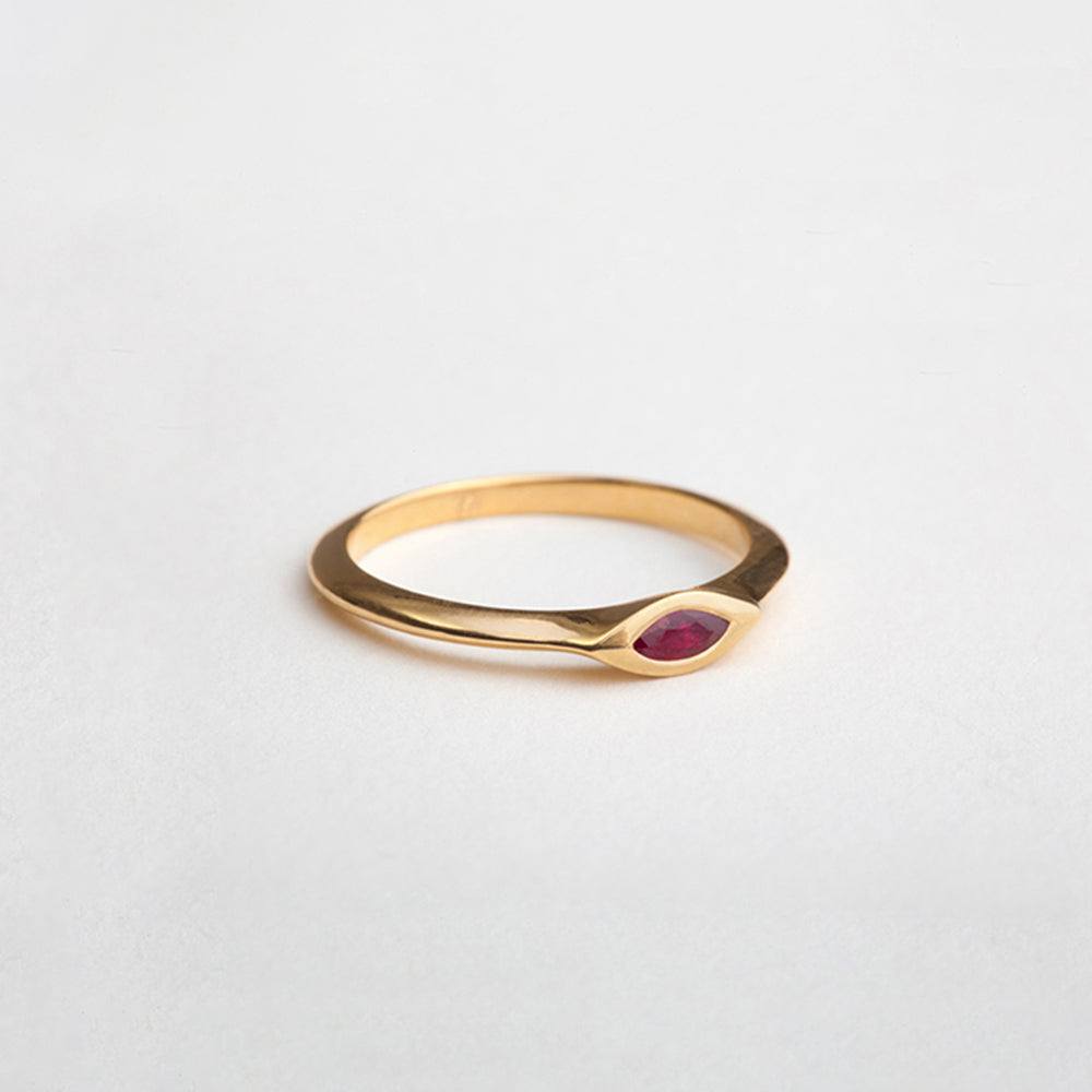 Ruby Marquise String Ring (Small)