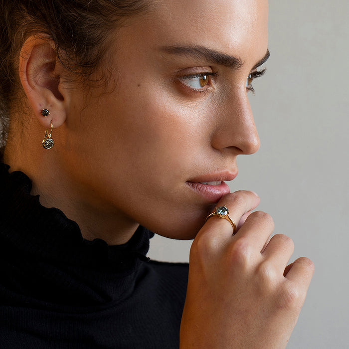 Prong Gray Diamond Earrings (1 TCW)