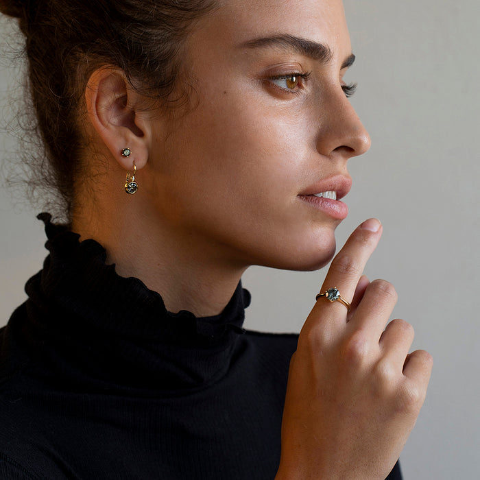 Dangle Gray Earrings (2.18 TCW)