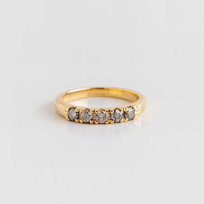 Gray Pave Ring (5 Stones)