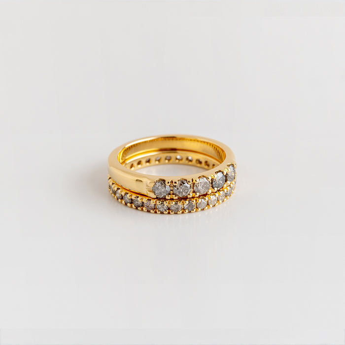 Gray Pave Ring (5 Stones)