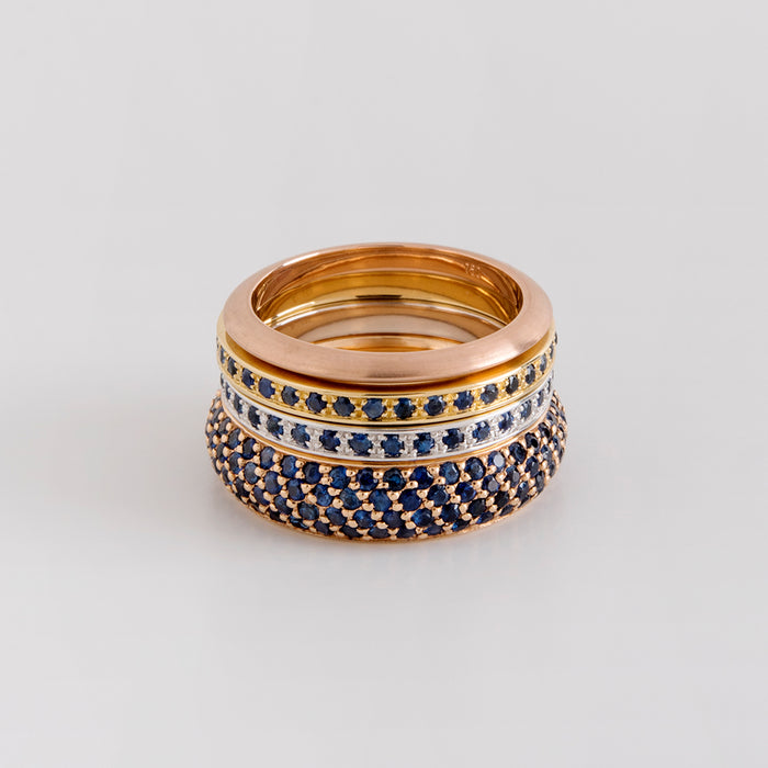 Sapphires Ring (4 Rows)