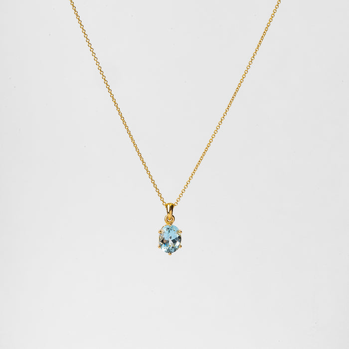 Aquamarine Pendant (Oval)