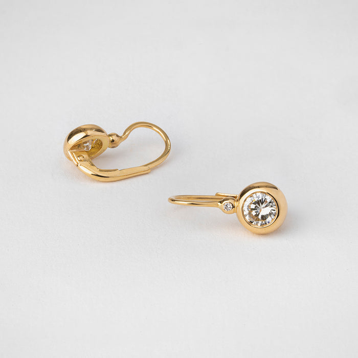 Dangle White Earrings (1 TCW)