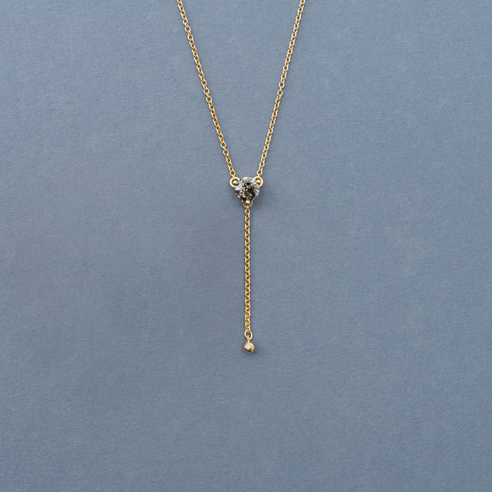 Gray Diamond String Necklace