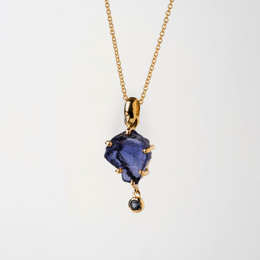 Night Blue Pendant (Iolite and spinel)