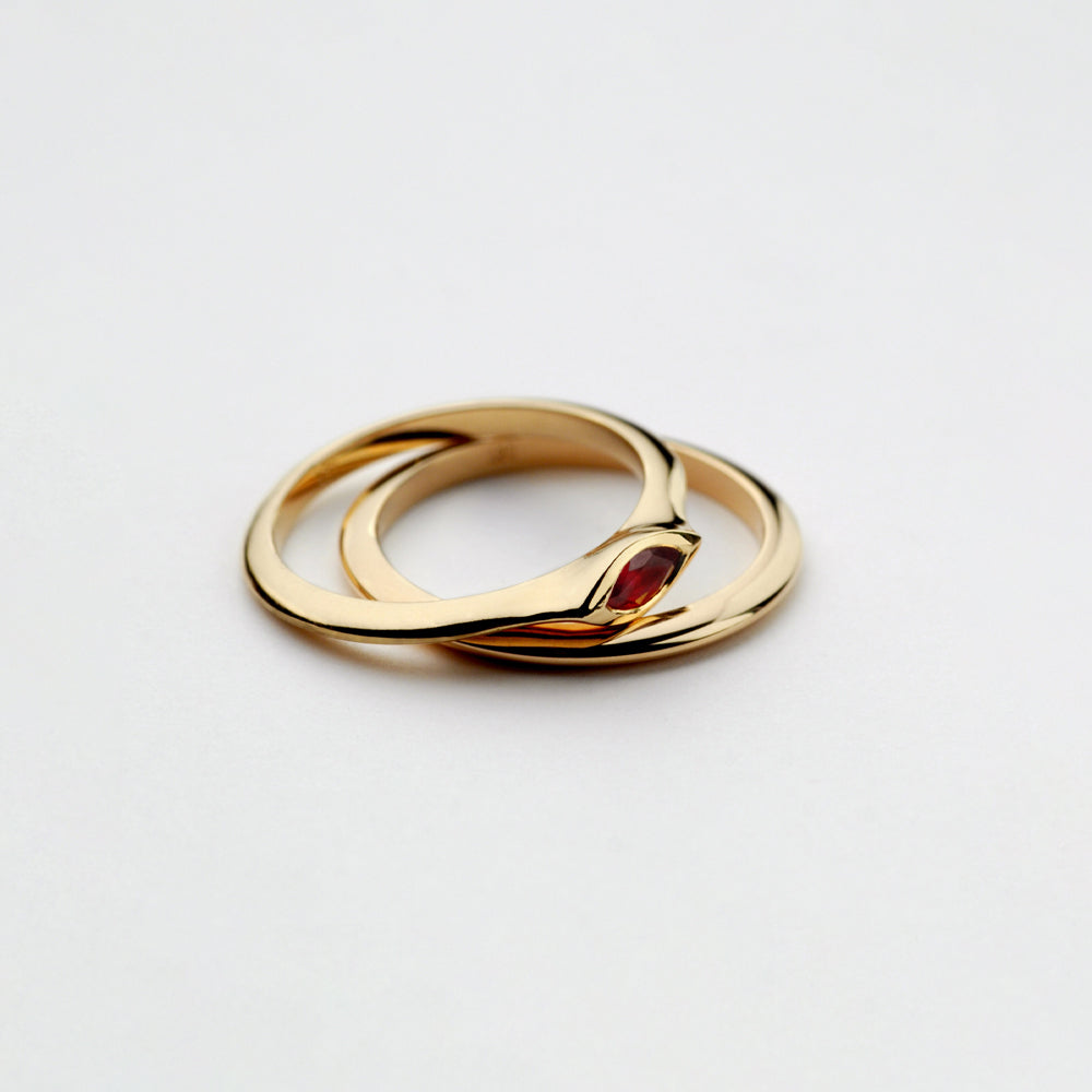 Ruby String Ring (Small Marquise)