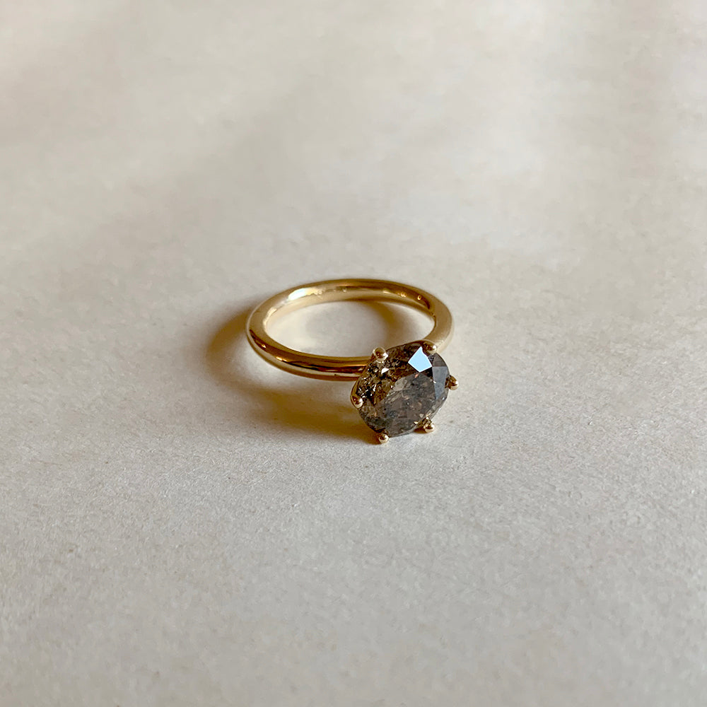 Brown Diamond Solitaire Ring (3 carat)