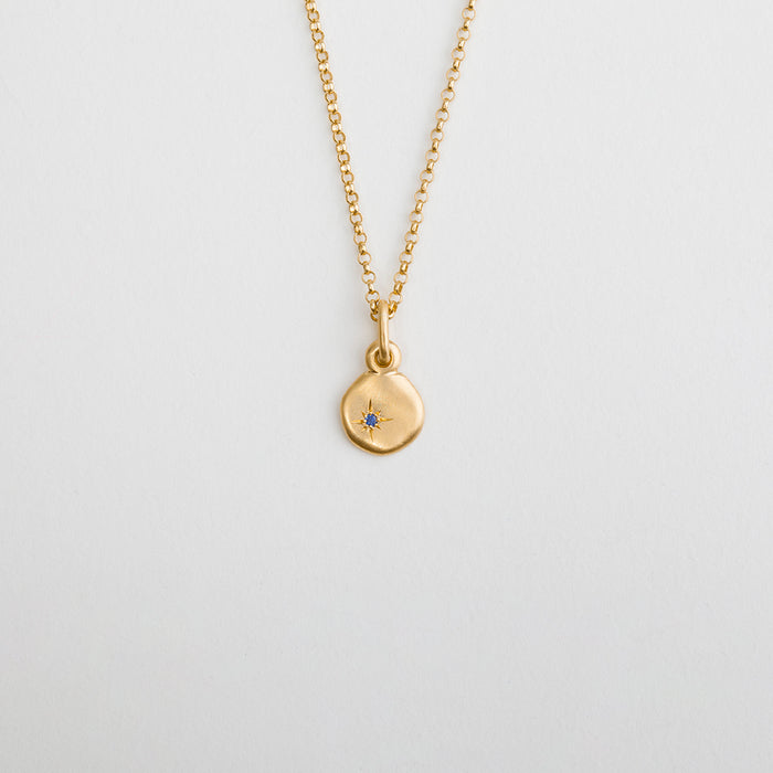 Cloud Pendant with Sapphire (Small)