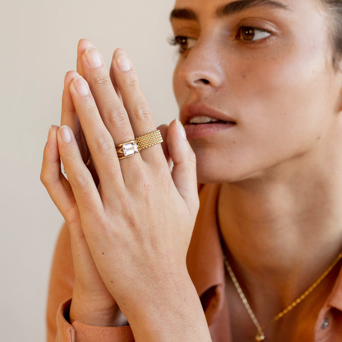 Aquamarine Ring (Rectangle)