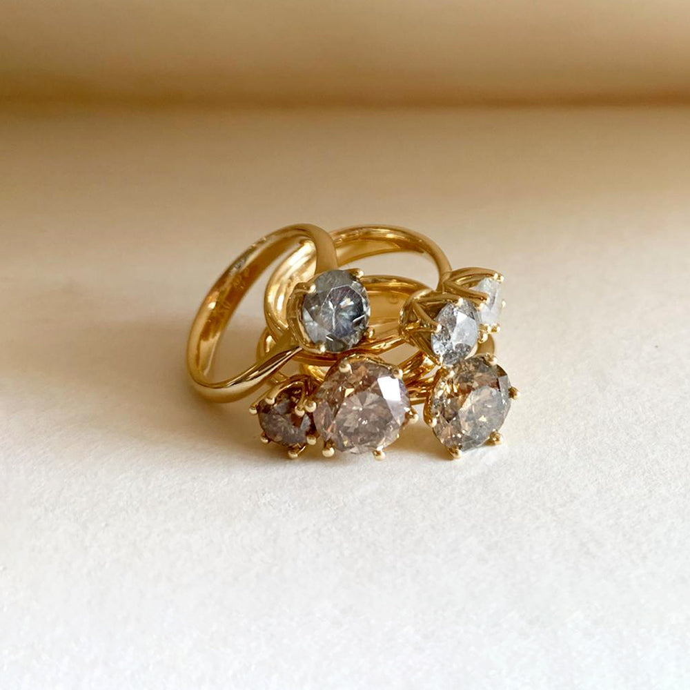 Brown Diamond Solitaire Ring (3 carat)