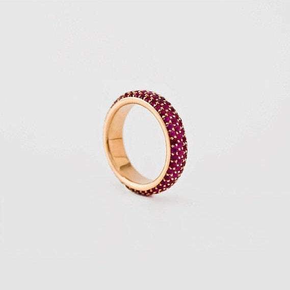 Rubies Ring (4 Rows)