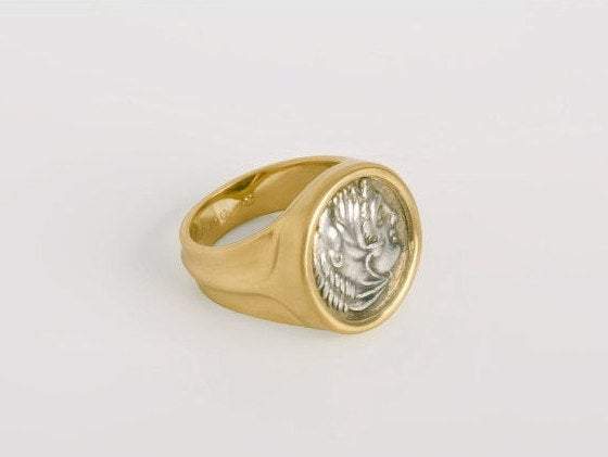 Large Alexander the Great Greek Coin Ring