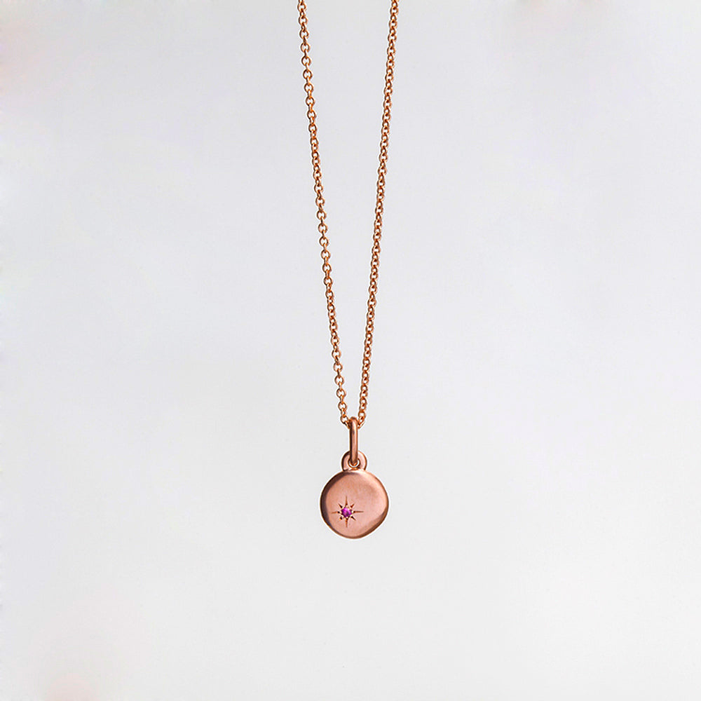 Cloud Pendant with Ruby (Small)