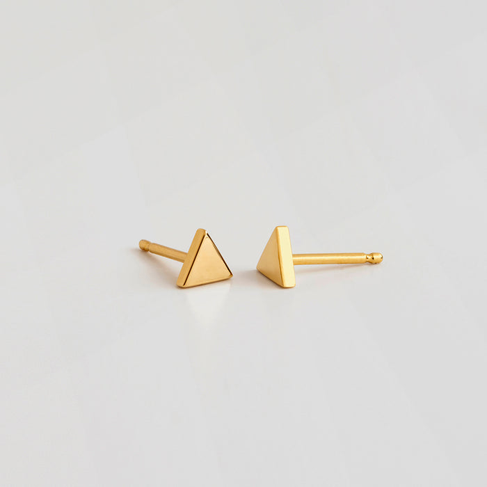 Gold Triangle Earrings