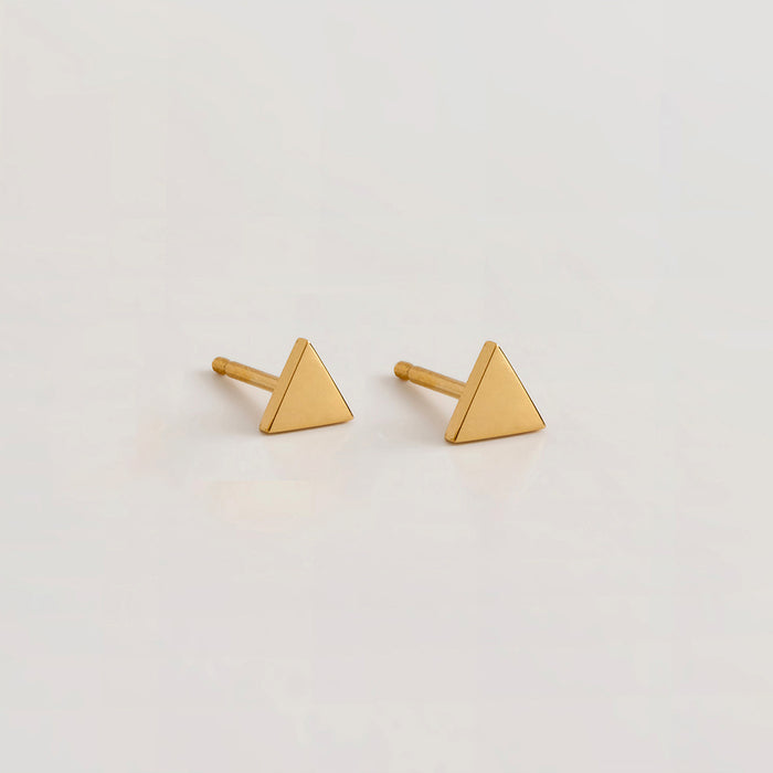 Gold Triangle Earrings
